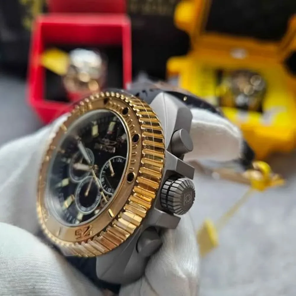 Invicta Coalition Forces Men's Watch - 50mm, Black, Gold